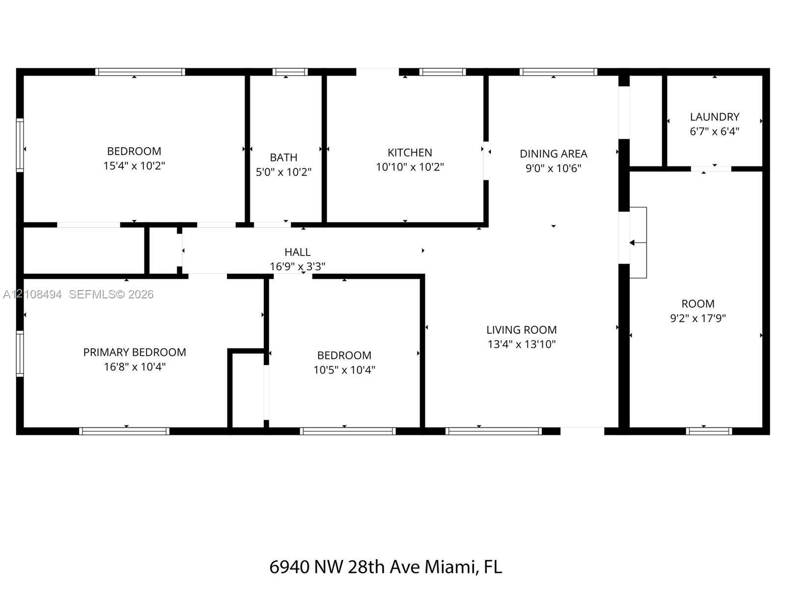 6940 NW 28th Avenue, Miami, FL 33147 Floor plan