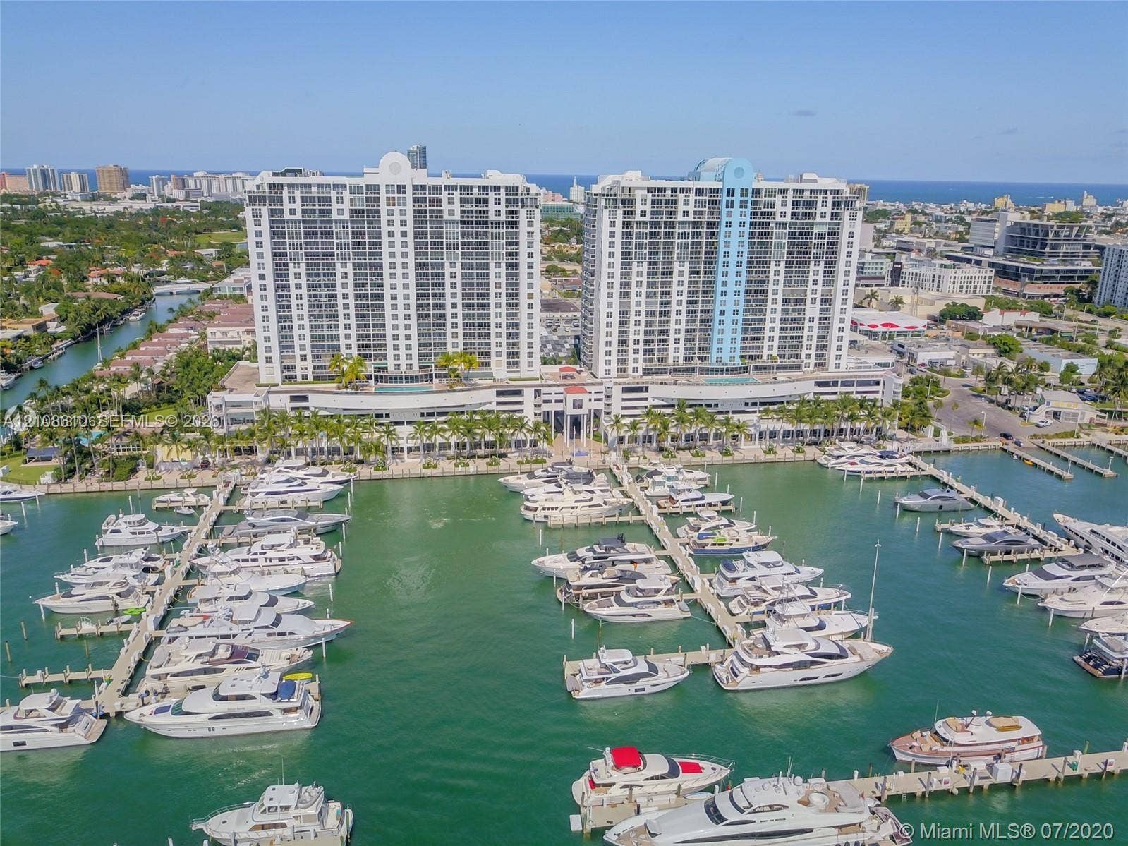 1900 Sunset Harbour Drive, #1210, Miami Beach, Miami Beach, FL 33139 High-rise waterfront towers featuring deep-water marina access, private boat slips, and an elevated outdoor swimming pool