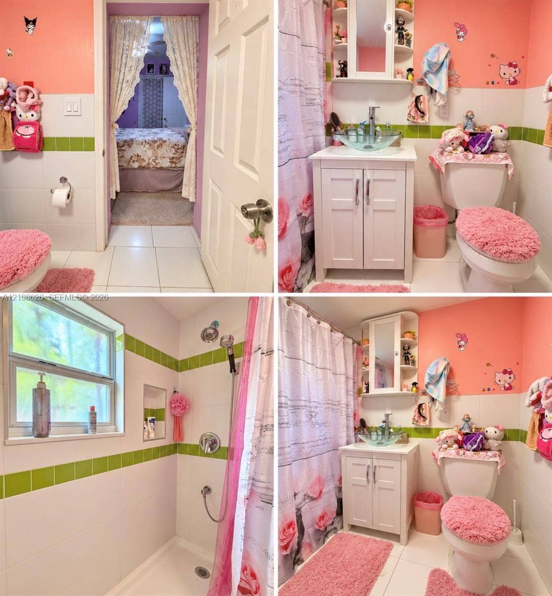 971 NE 156th Terrace, North Miami Beach, FL 33162 Property Photographic Disclosure. Documenting the interior sanitary facilities and bedroom configuration of the property