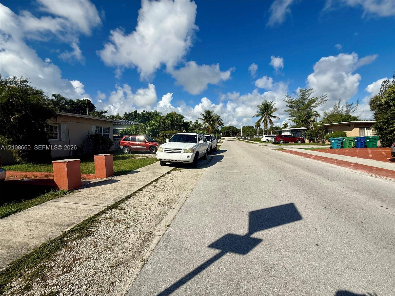 262 NE 111th Street, Miami, FL 33161 Concrete streetscape featuring established palm trees and sidewalk infrastructure