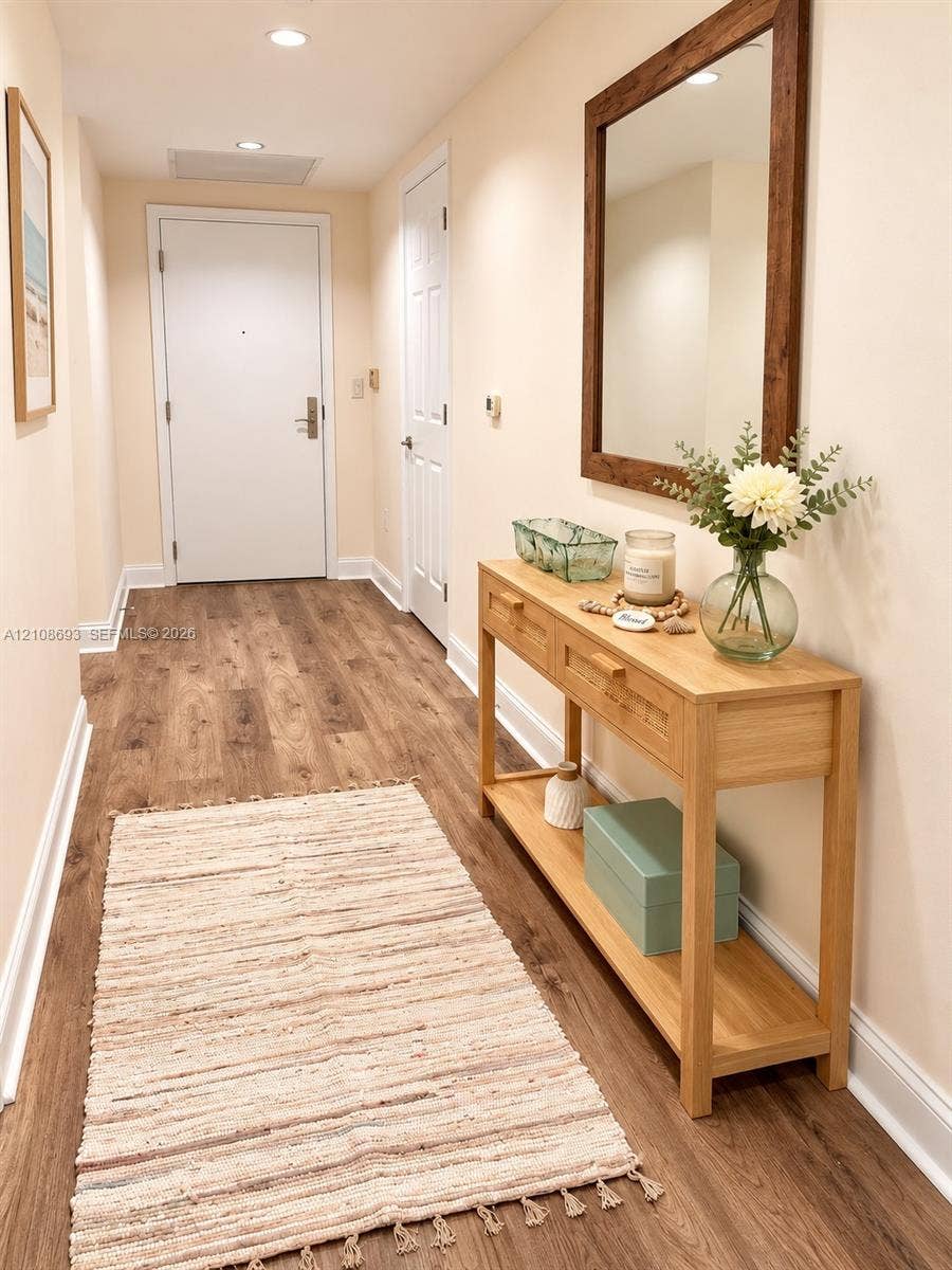 231 Riverside Drive, #1210, Daytona Beach, Daytona Beach, FL 32117 Wood-finish flooring, recessed lighting, and solid-core interior doors