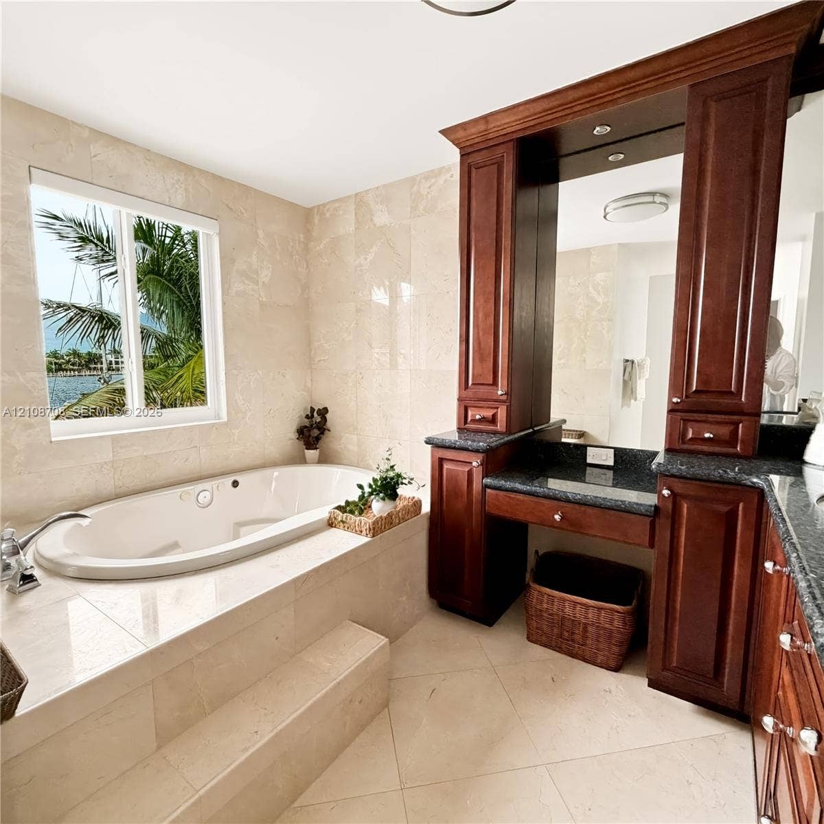 Primary bathroom with jetted soaking tub