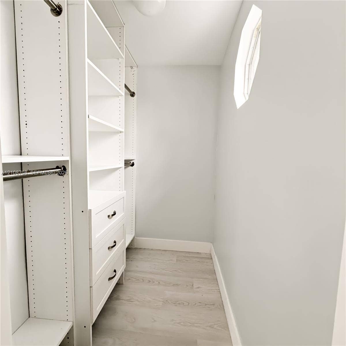 Closet with built in shelving