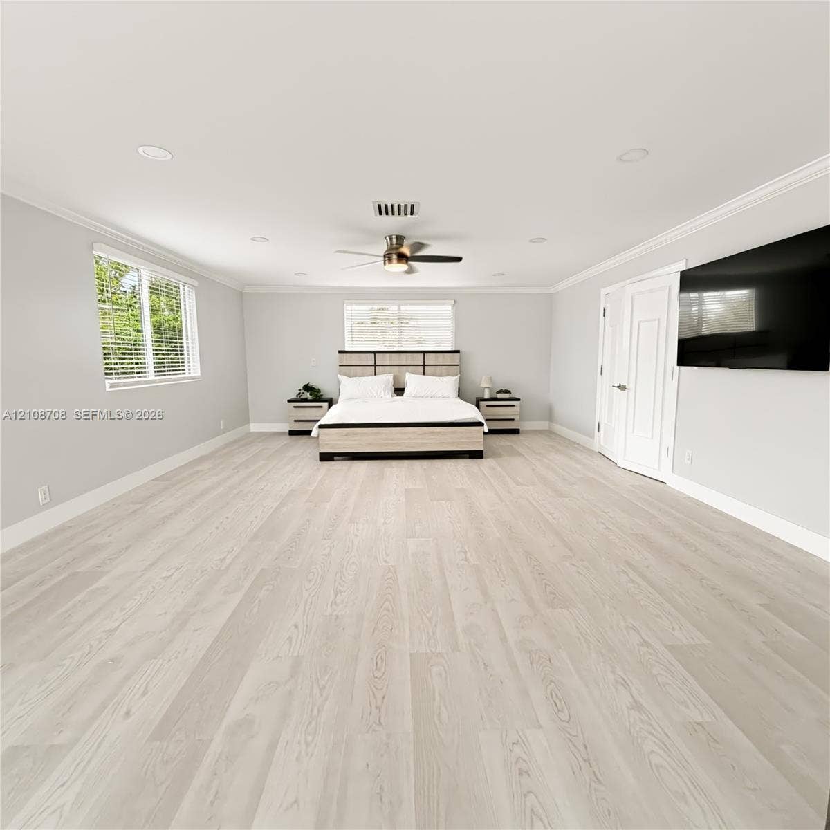 Spacious primary bedroom
