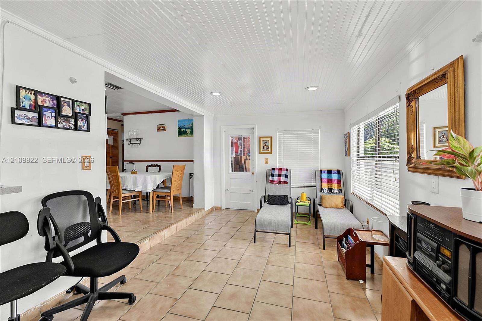 6838 SW 22nd Court, Miramar, FL 33023 Beadboard ceiling, recessed lighting, and tile flooring throughout
