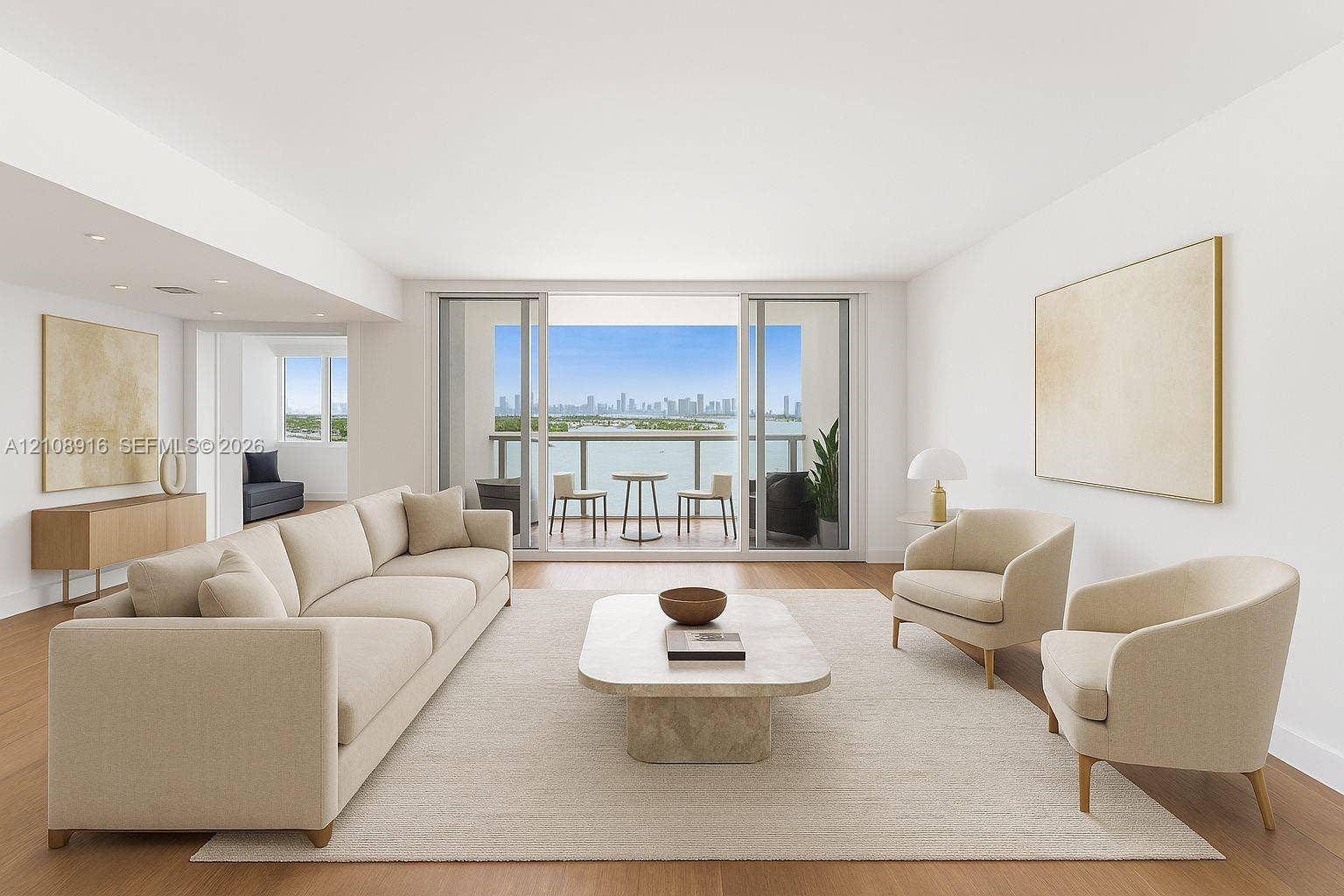 Staged living room