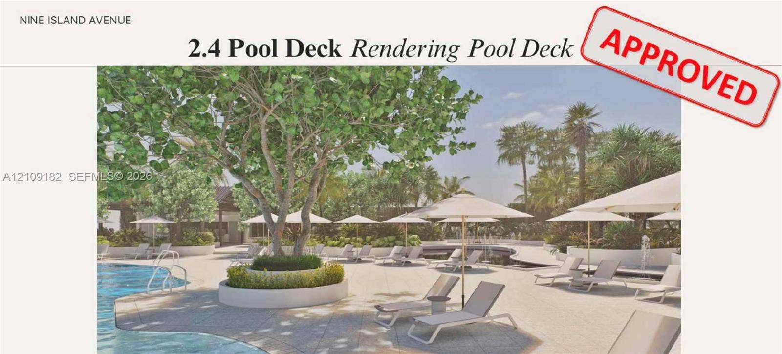 Pool Deck rendering of new Pool Deck approved by the Building and paid for by the Seller