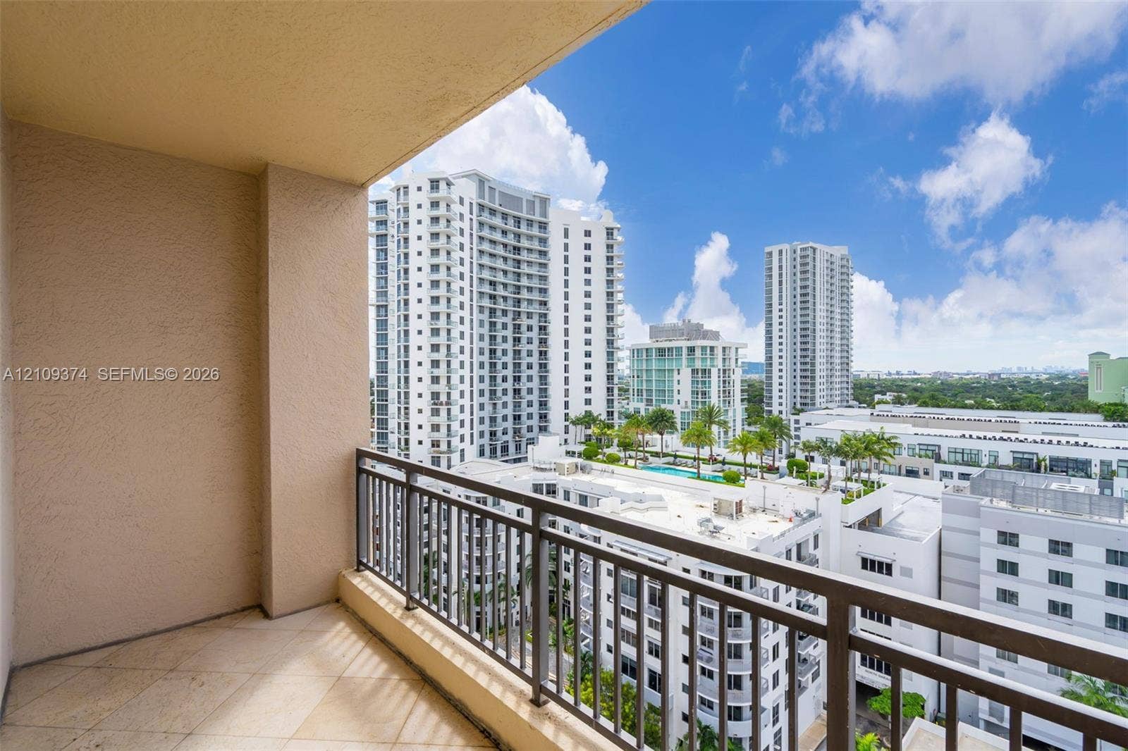 100 N Federal Highway, #1, Fort Lauderdale, FL 33301 Covered balcony featuring tile flooring and a metal railing