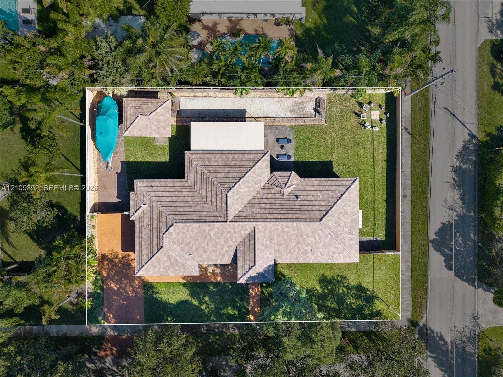 7901 SW 97th Street, Miami, FL 33156 Another aerial perspective * note the bocce court and plenty of room for a future pool *