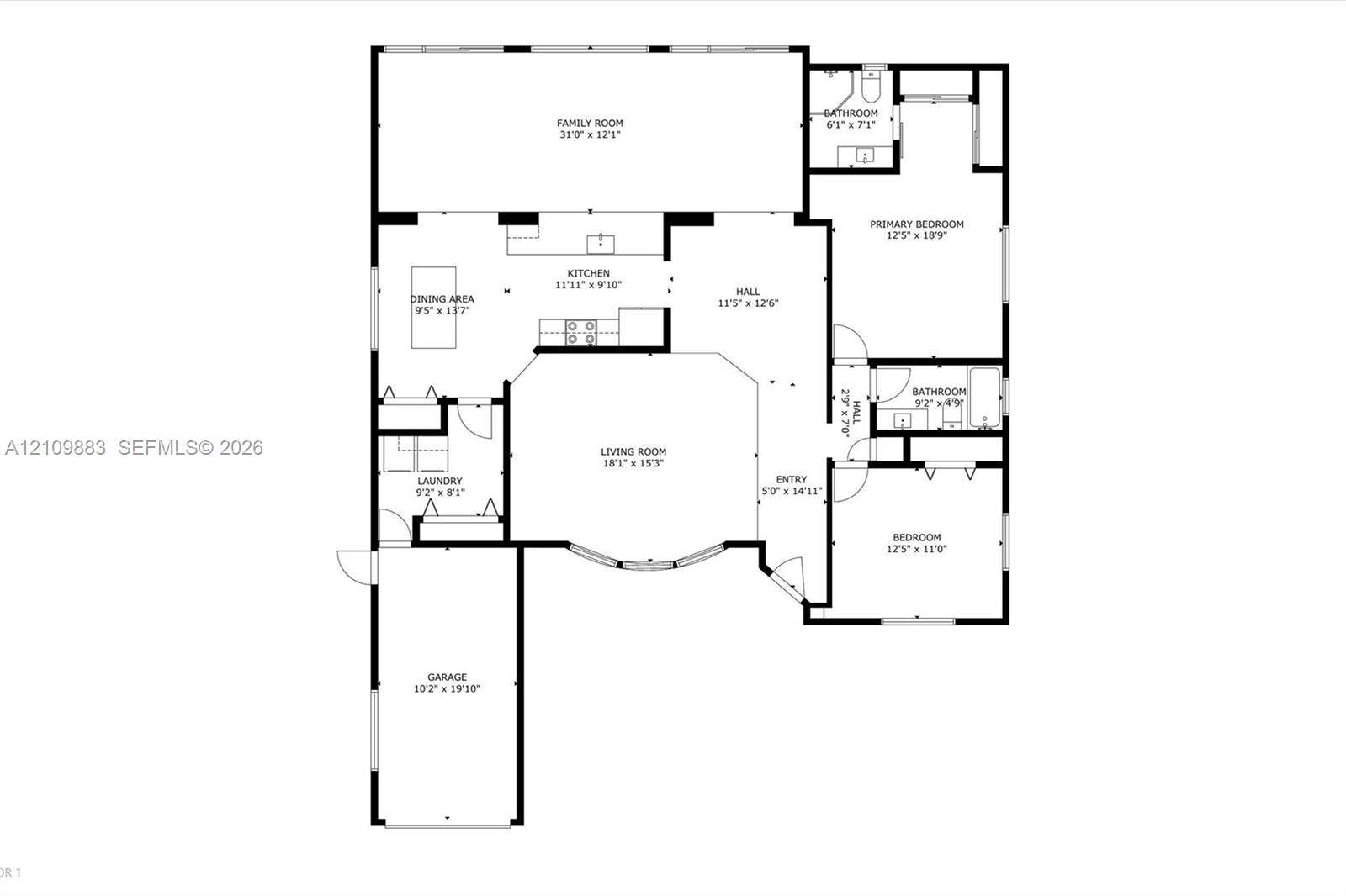 751 SW 54th Avenue, Margate, FL 33068 Floor plan