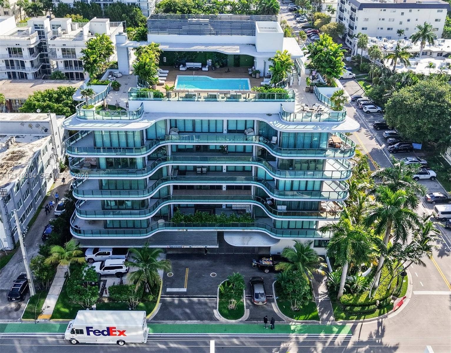 Seven-story building featuring wrap around