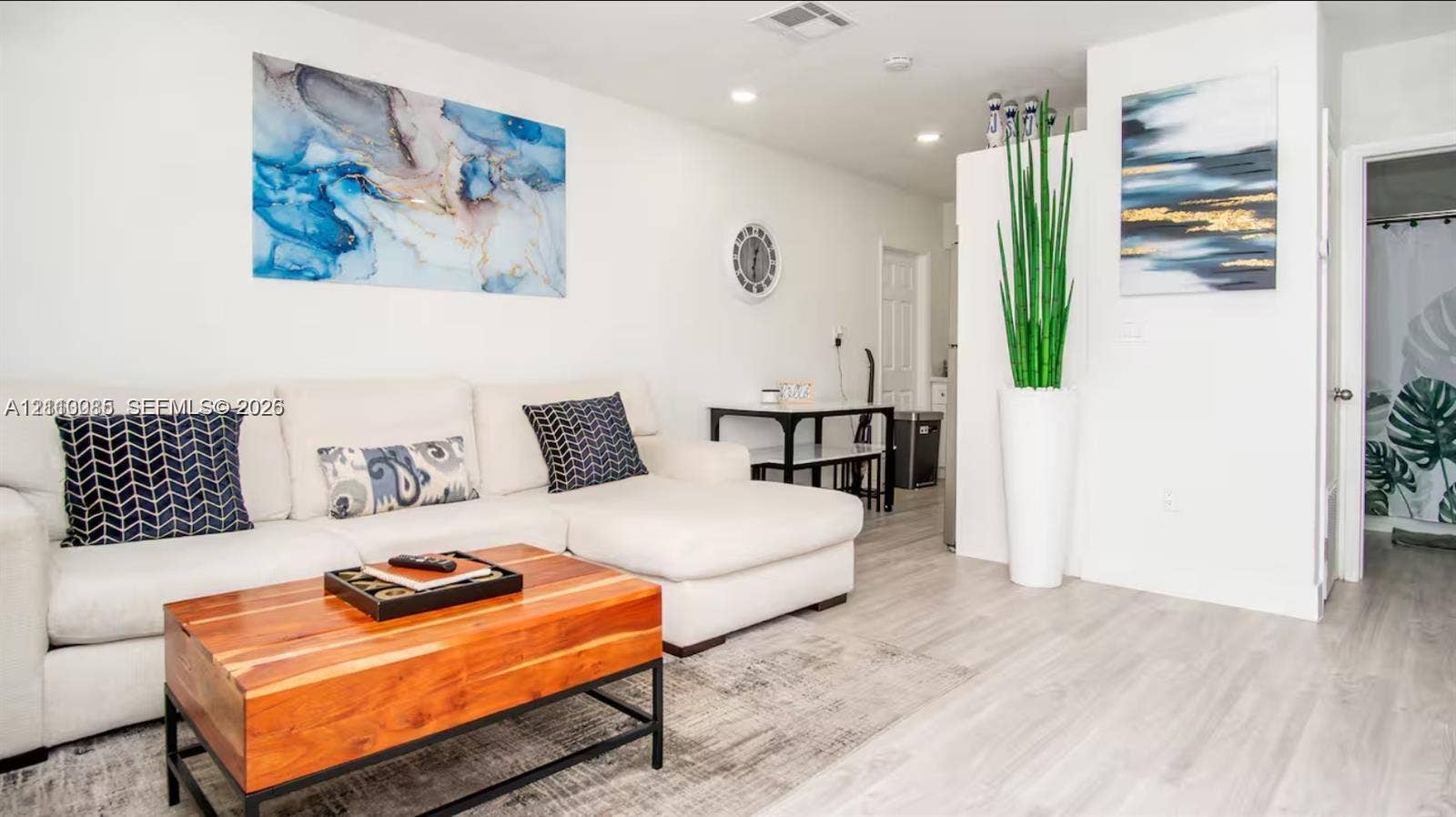 7815 NW 5th Court, #1, Miami, Miami, FL 33150 Neutral interior featuring wood-finish flooring, recessed lighting, and crisp white walls