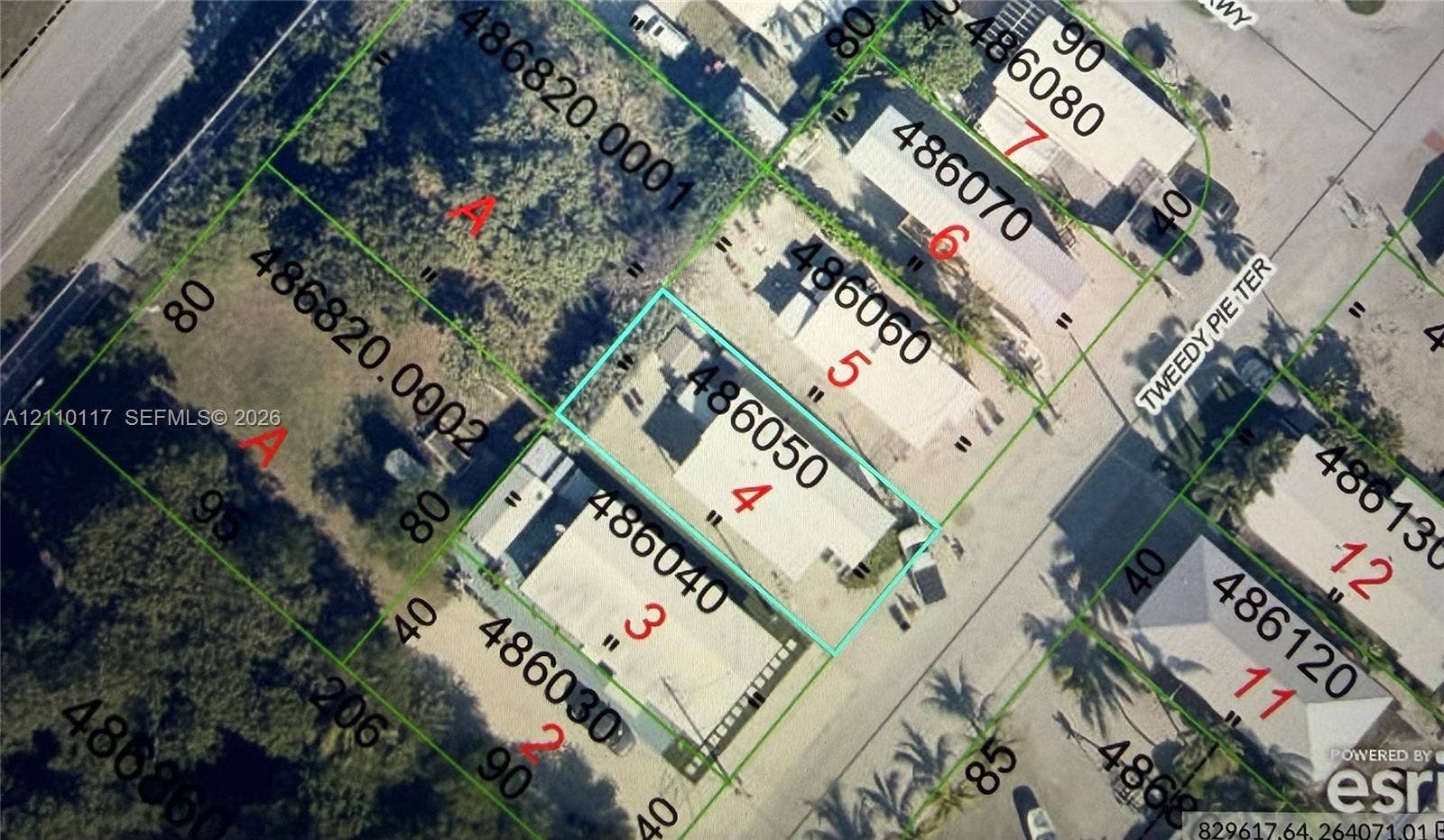 Tax Map. Aerial survey illustrating parcel boundaries and designations for the property