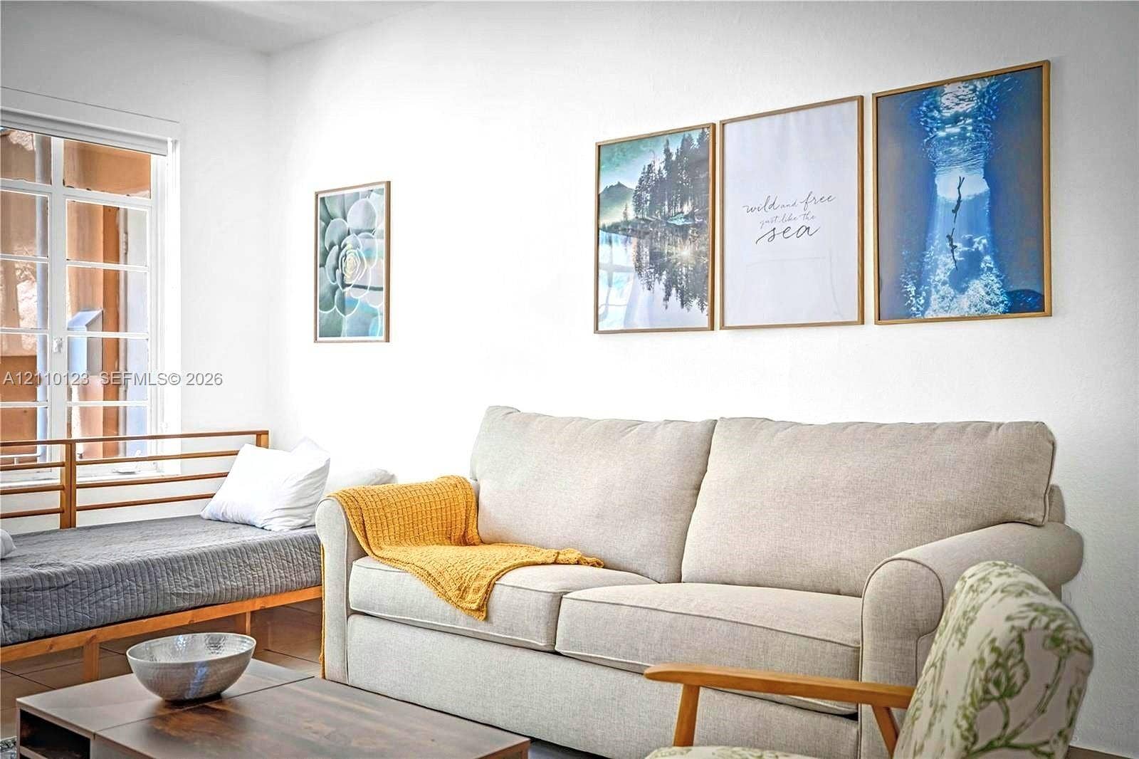 301 86th Street, #303-3, Miami Beach, Miami Beach, FL 33141 Multi-pane grid window and crisp white wall finish