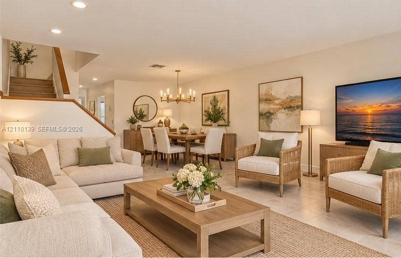 3601 NE 168th Street, #108, North Miami Beach, FL 33160 Virtually renovated conceptual rendering before and after