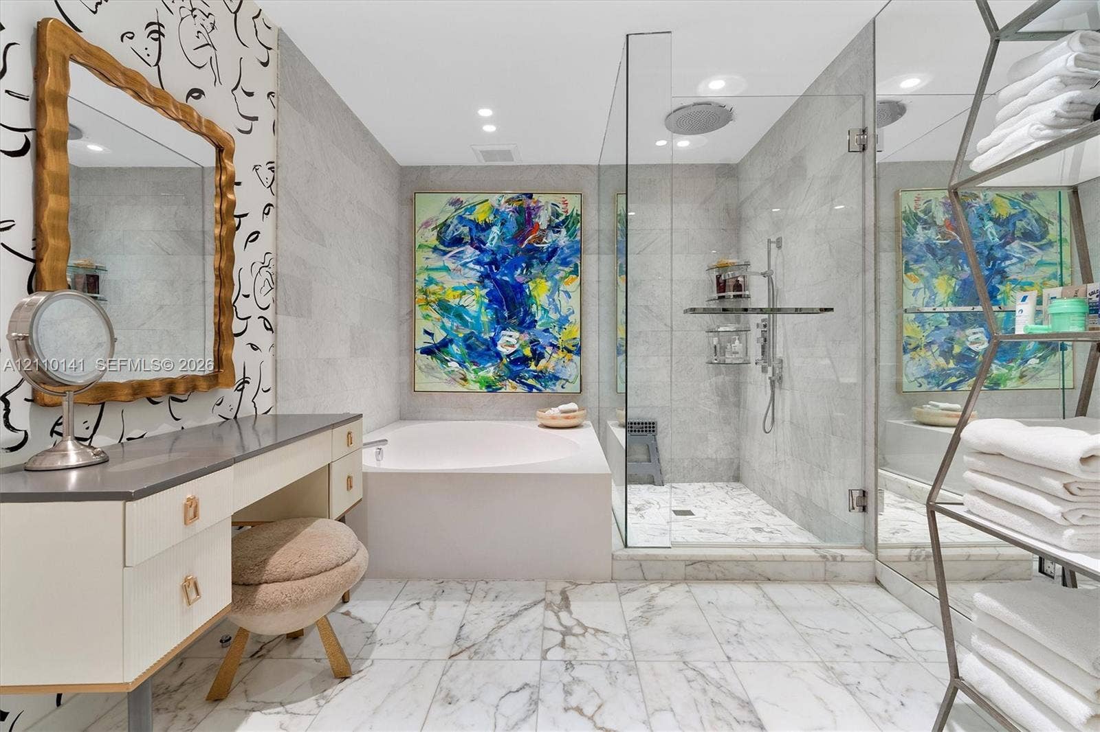 10203 Collins Avenue, #303, Bal Harbour, FL 33154 Master Bathroom