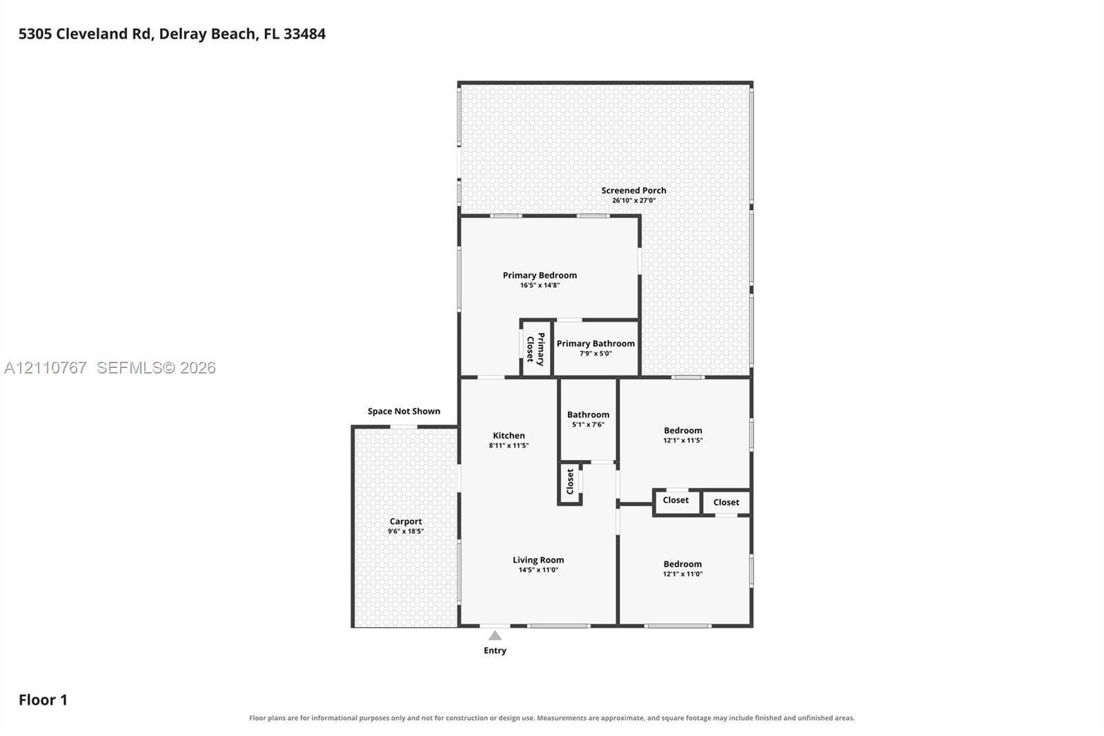 5305 Cleveland Road, Delray Beach, FL 33484 Floor plan