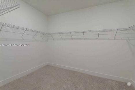 17552 SW 46th Street, Miramar, Miramar, FL 33029 Walk-in closet featuring wall-to-wall carpeting and perimeter white wire shelving
