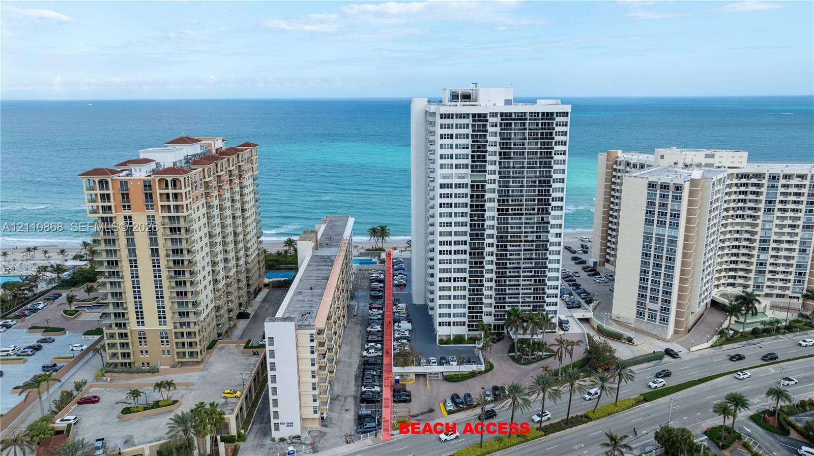3121 S Ocean Drive, #209, Hallandale Beach, FL 33009 Direct beach access across the street from the complex.