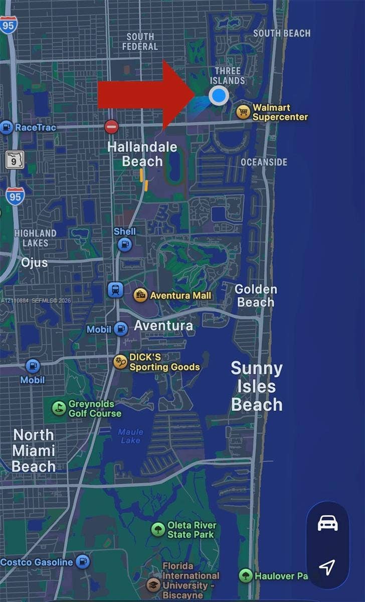 400 Diplomat Parkway, #805, Hallandale Beach, FL 33009 Geographic Map. Identifying the location of the property within the Hallandale Beach area