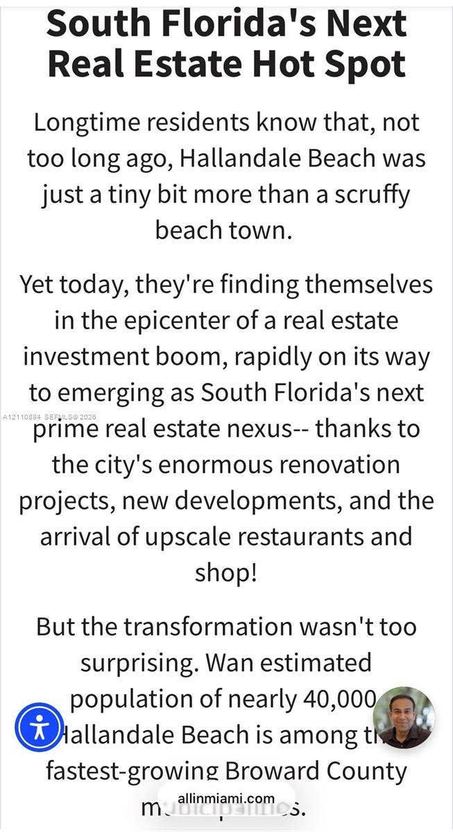 400 Diplomat Parkway, #805, Hallandale Beach, FL 33009 Marketing Narrative, Regional Overview. Summarizing commercial development and demographic growth statistics for the property location