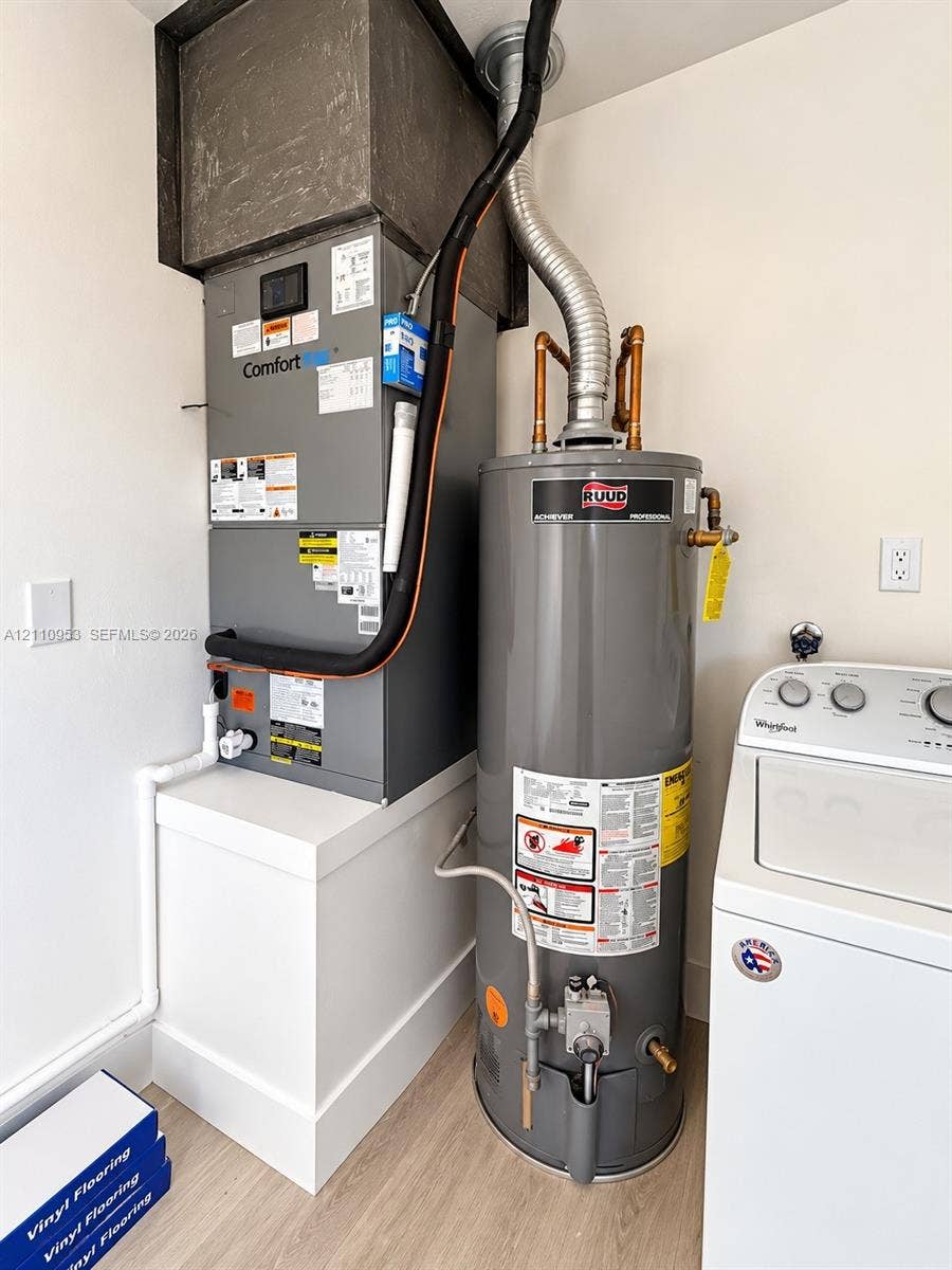 Comfort-Aire HVAC system and Ruud Achiever Professional water heater