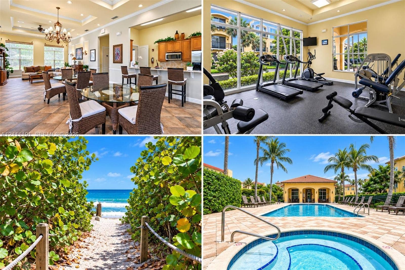 Property Amenities Disclosure. Identifying the clubhouse, fitness center, pool, and private beach access associated with the property.