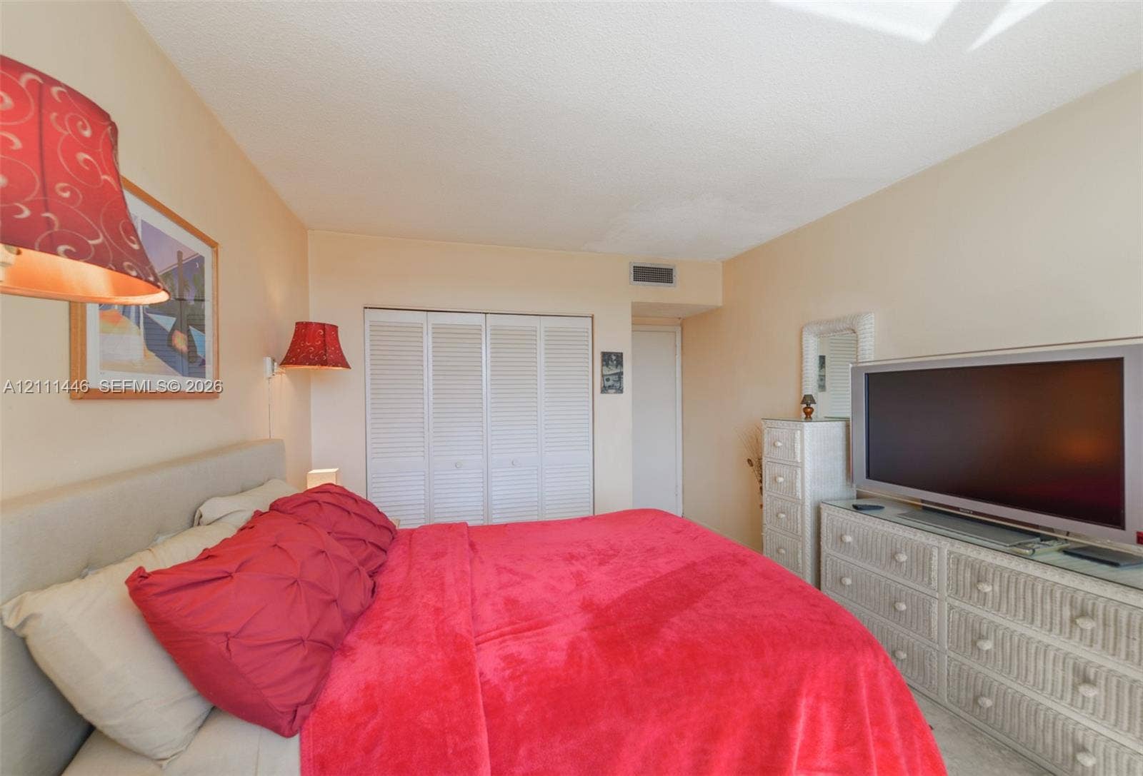 1965 S Ocean Drive, #15M, Hallandale Beach, Hallandale Beach, FL 33009 Built-in louvered closet doors and wall-mounted light fixtures