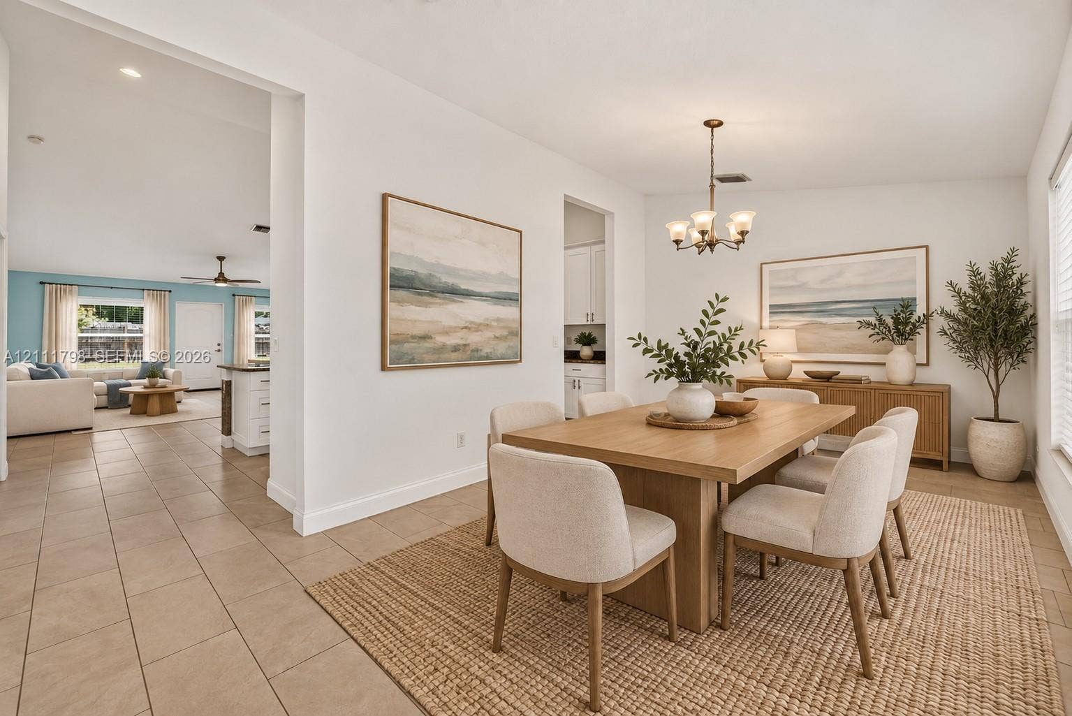 Property is virtually staged with furniture.