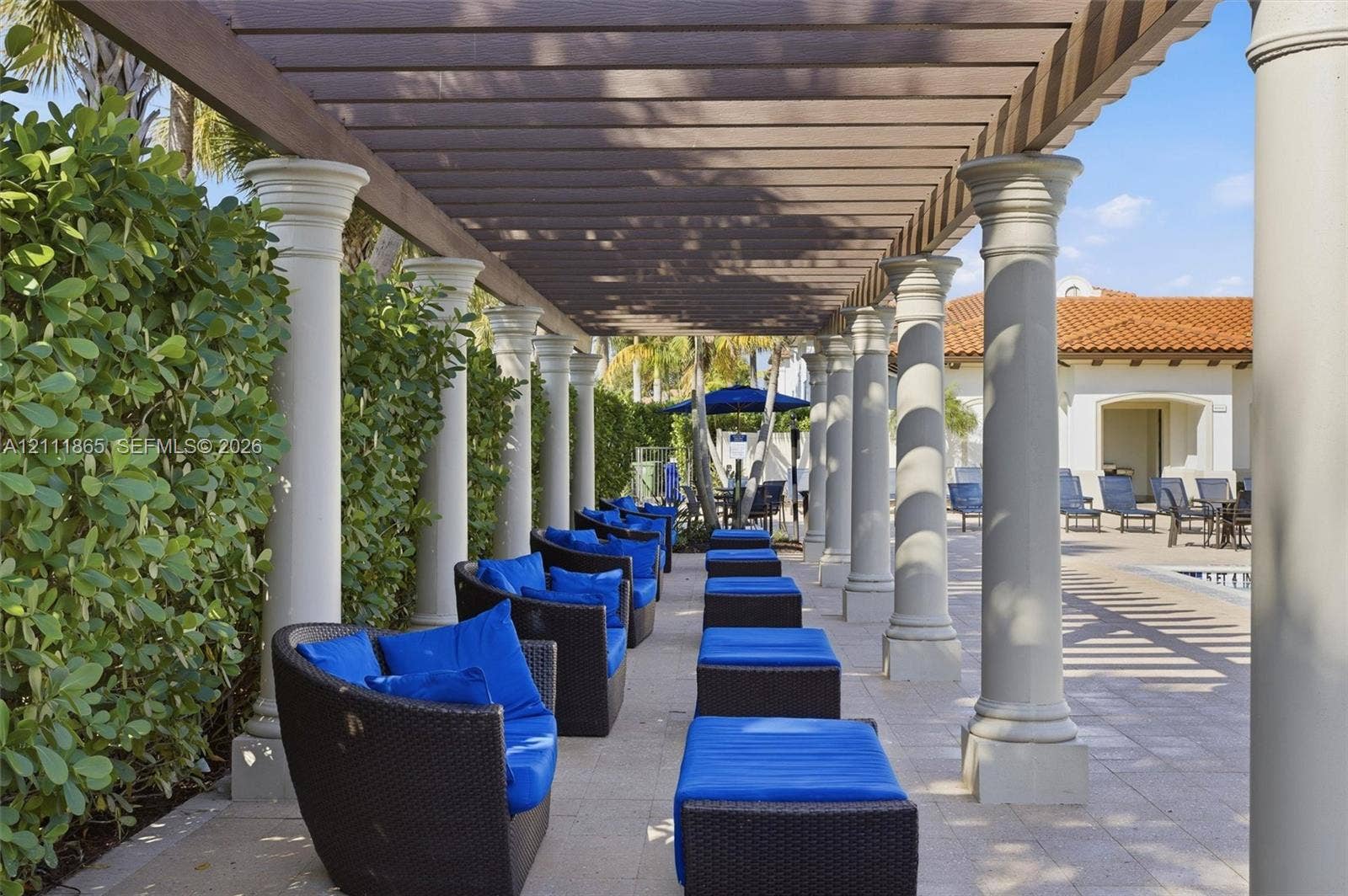 1034 SW 113th Avenue, Pembroke Pines, FL 33025 Covered pergola for shaded comfort at poolside