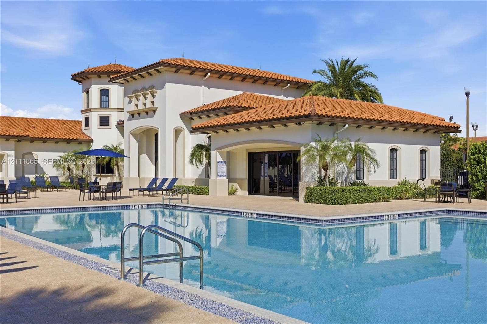 1034 SW 113th Avenue, Pembroke Pines, FL 33025 Heated community pool with office/clubhouse in background