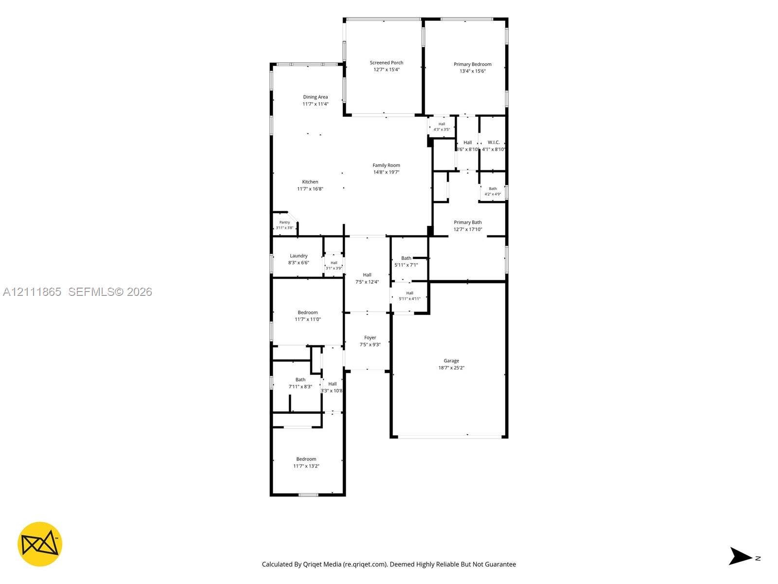 1034 SW 113th Avenue, Pembroke Pines, FL 33025 Floor plan