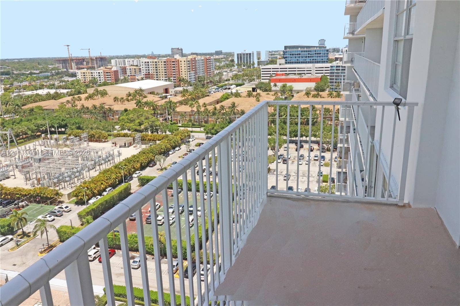 2851 NE 183rd Street, #1708E, Aventura, FL 33160 Private balcony featuring metal railings and concrete flooring