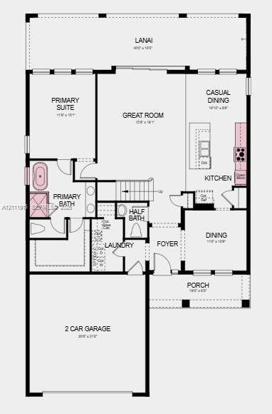 3627 SE Cedarstone Place, Port St Lucie, FL 34984 Floor 1 - Additional Highlights Include: pendant lights at kitchen, gourmet kitchen, 8' interior doors, deluxe primary bath with shower and garden tub, pre-plumb sink at laundry, outdoor kitchen rough-in, and whole house impact windows