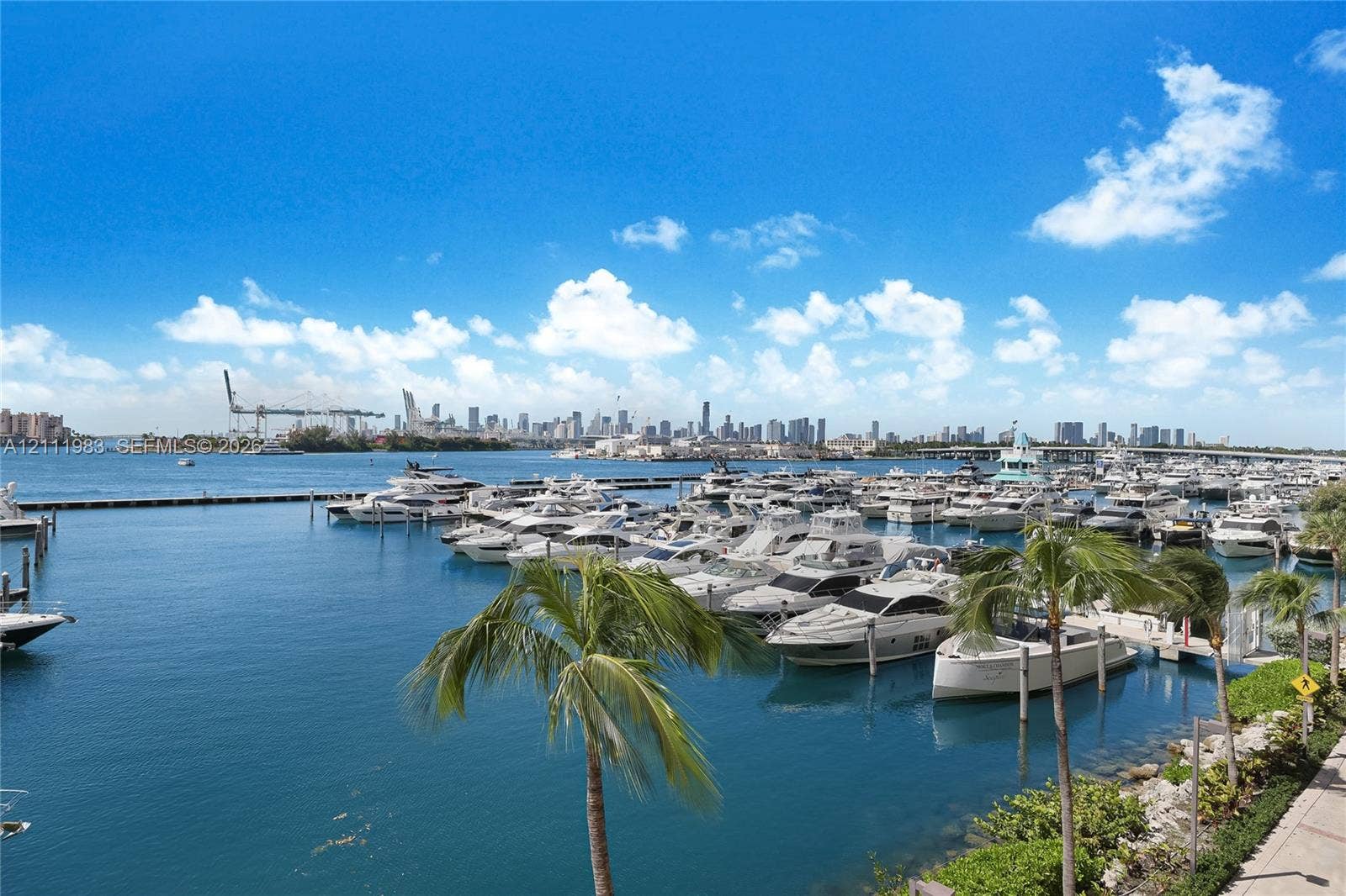 90 Alton Road, #TH-8, Miami Beach, FL 33139 Bay, marina, and a panoramic skyline backdrop