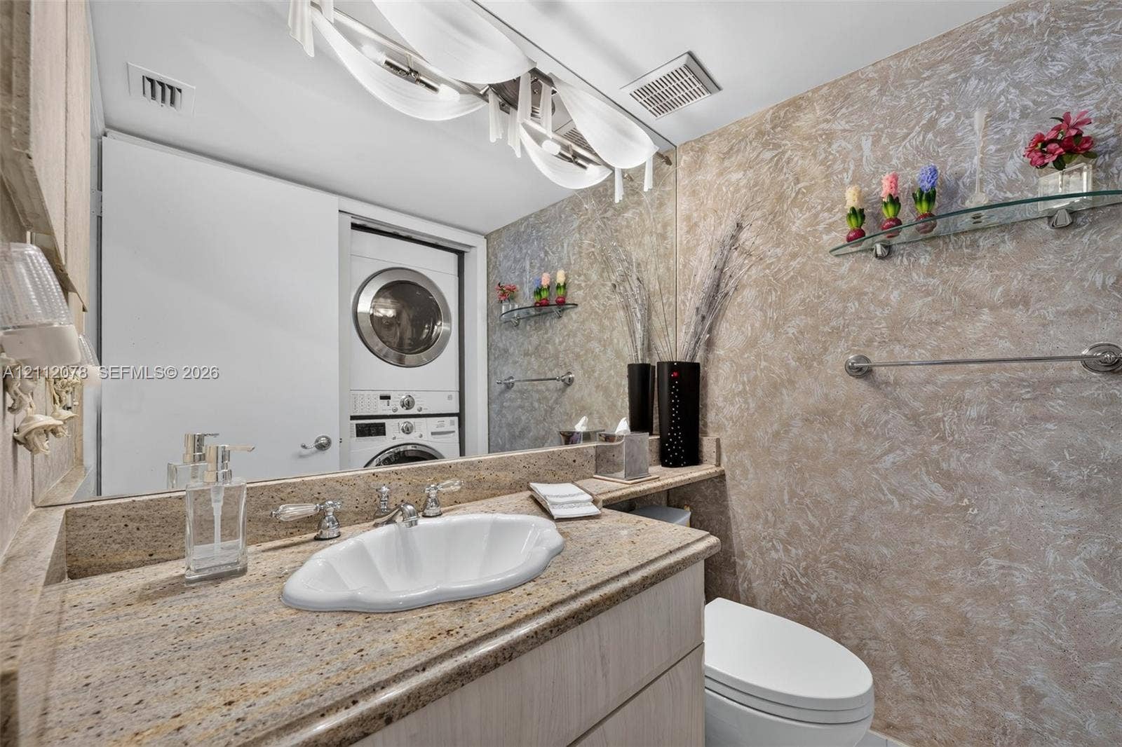 19195 NE 36th Court, #2202, Aventura, FL 33180 Guest Bathroom with Washer/Dryer& Utility closet