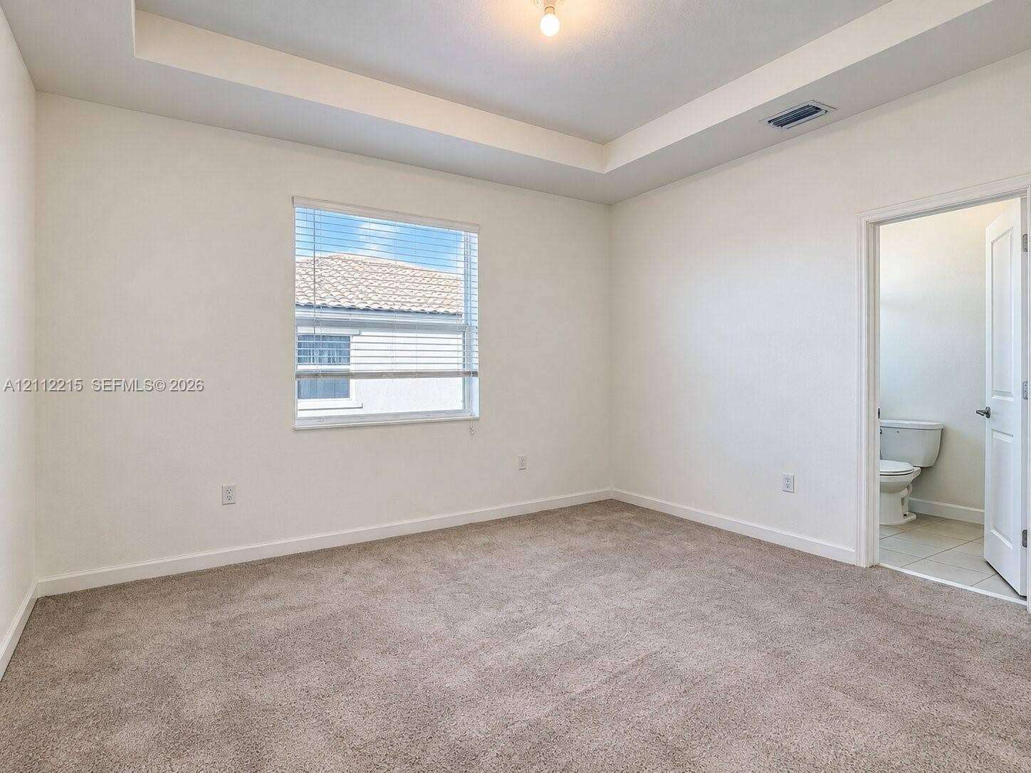 1161 SE 1 Street, #0, Florida City, Florida City, FL 33034 Room featuring a tray ceiling, wall-to-wall carpeting, and a single-hung window