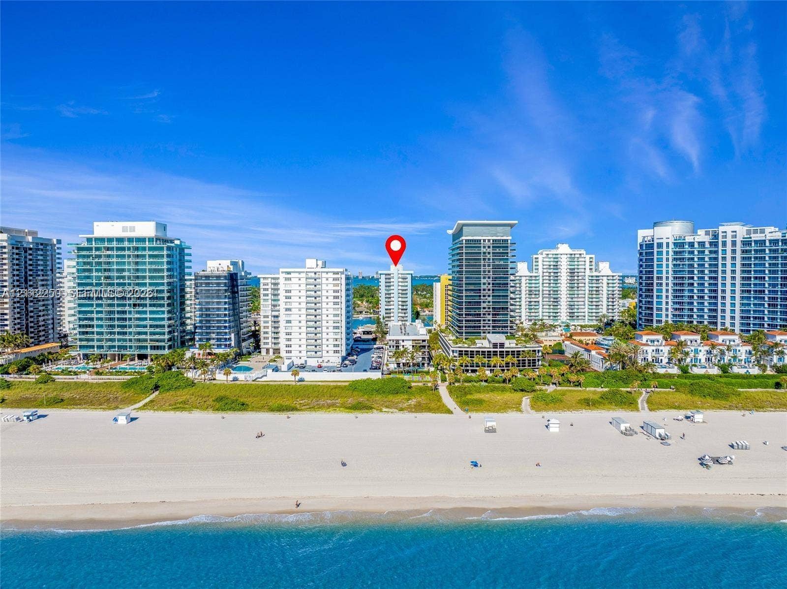 5838 Collins Avenue, #2F, Miami Beach, FL 33140 High-rise residential building with direct beachfront access and coastal location