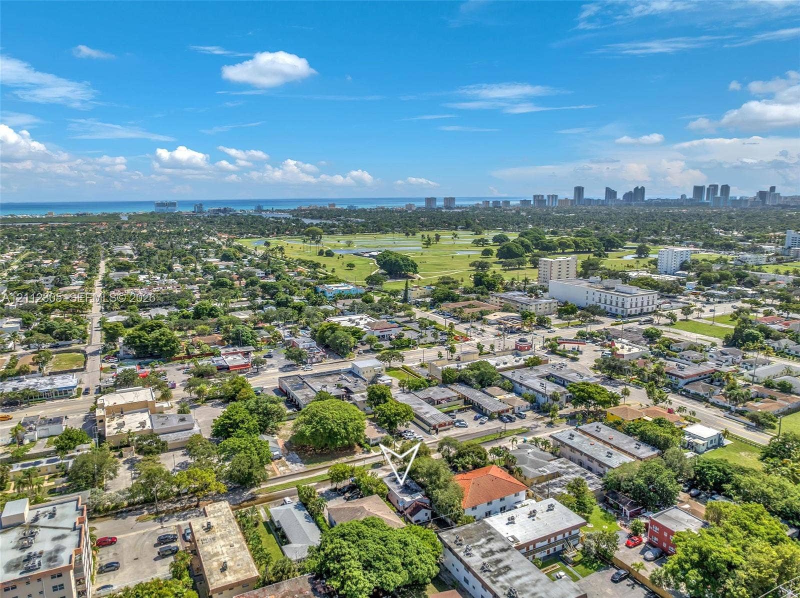 1008 N 18th Court, Hollywood, FL 33020 Aerial view of the property and the surrounding neighborhood.