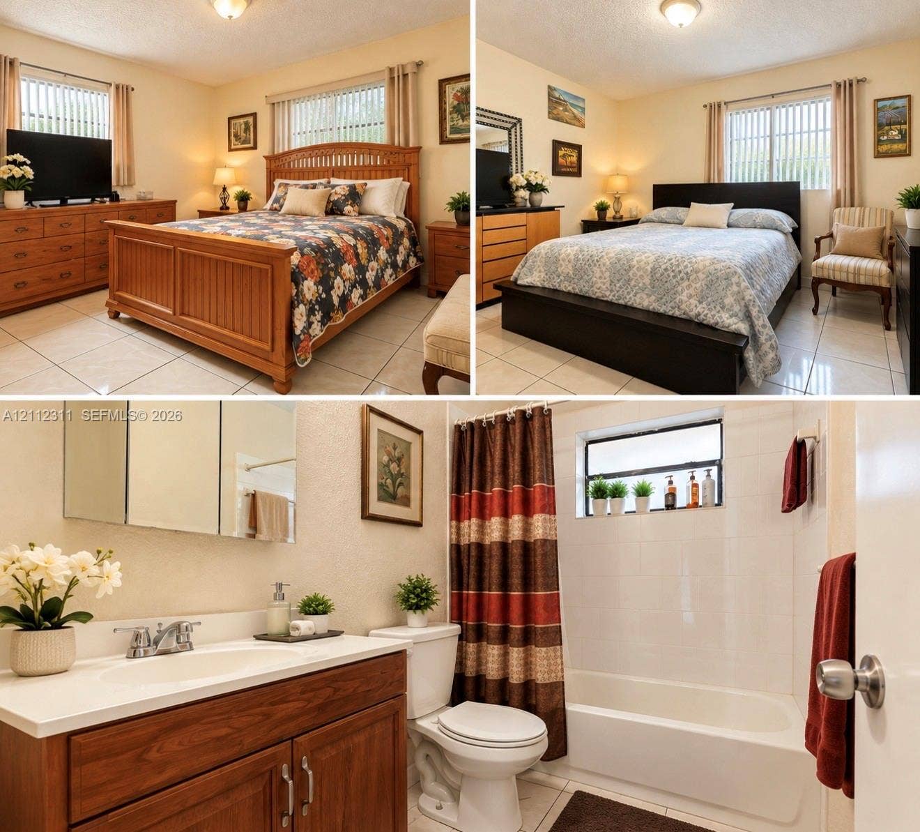 390 NW 49th Avenue, Plantation, FL 33317 Property Listing. Depicting the primary bedroom and bathroom within the property