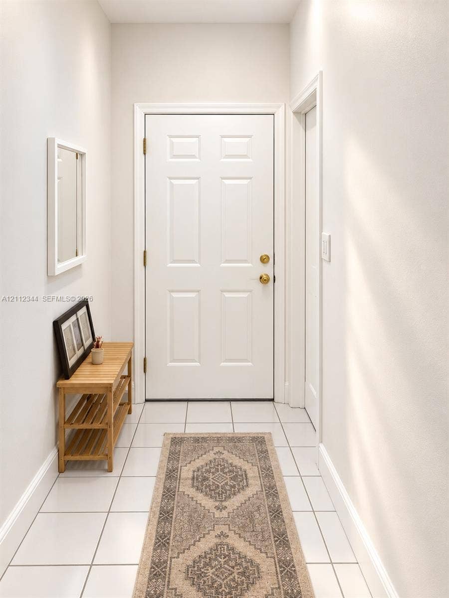Opens to foyer
