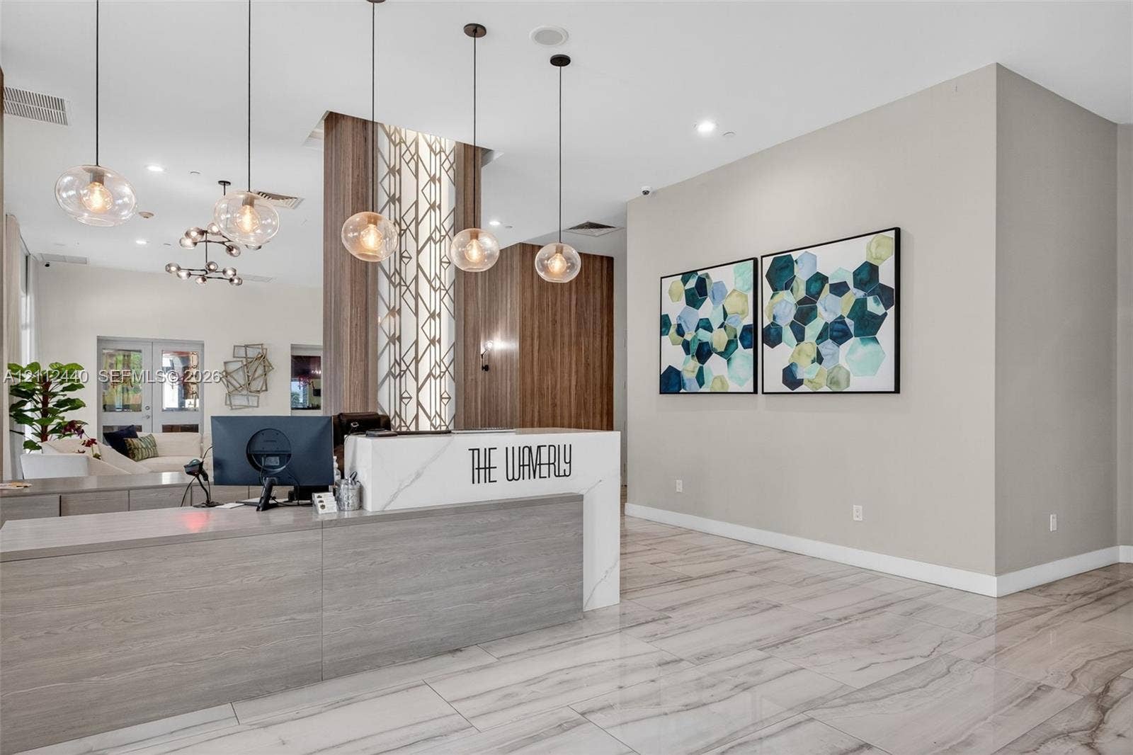 110 N Federal Highway, #914, Fort Lauderdale, FL 33301 Reception area featuring sleek upgraded lobby finishes