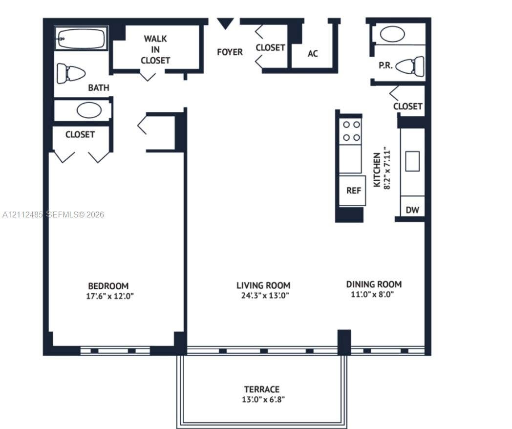 250 174th Street, #1707, Sunny Isles Beach, Sunny Isles Beach, FL 33160 Floor plan