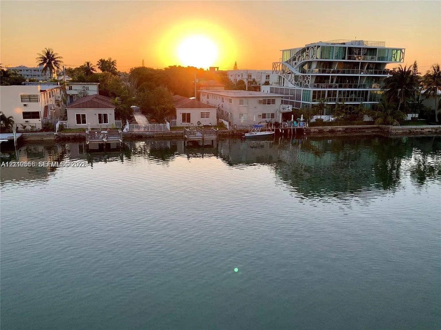 8400 Byron Avenue, #4E, Miami Beach, Miami Beach, FL 33141 Waterfront location with direct canal access, private docks, and tropical landscaping
