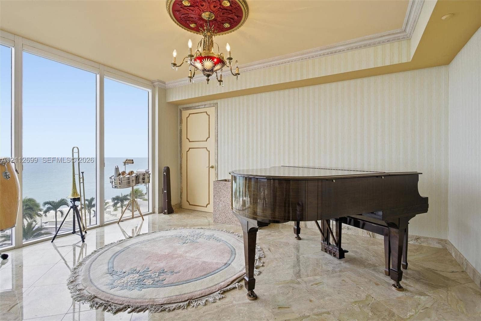 19111 Collins Avenue, #505, Sunny Isles Beach, FL 33160 Floor-to-ceiling windows.