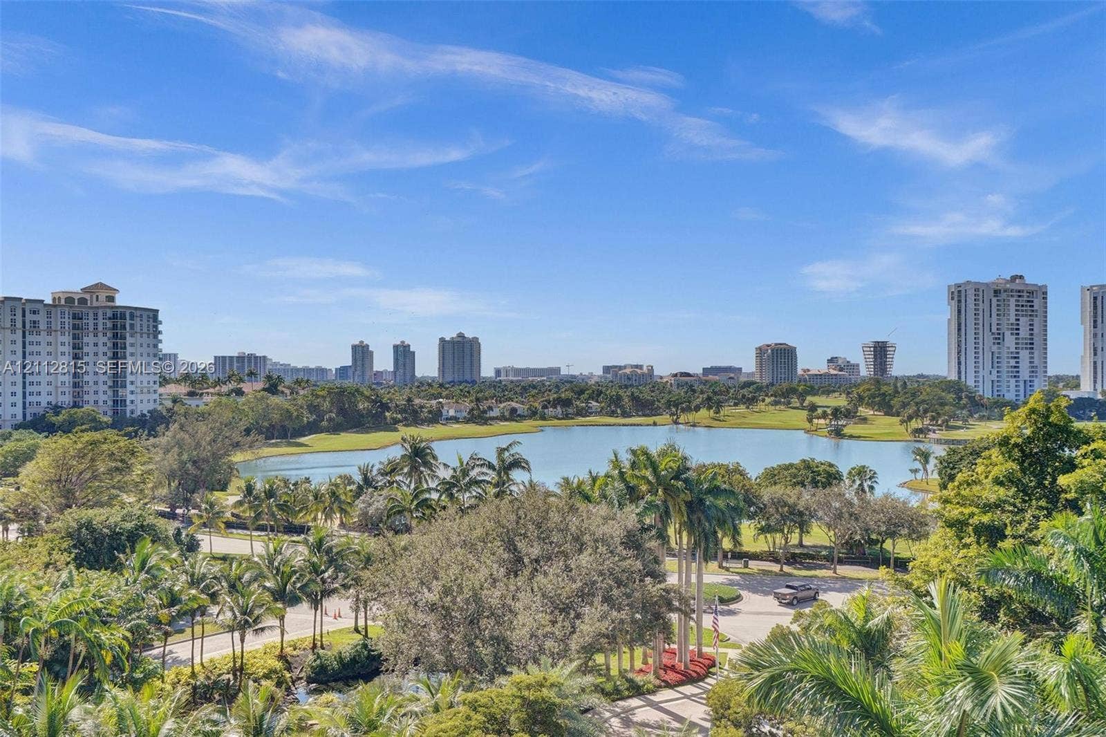 20281 E Country Club Drive, #615, Aventura, FL 33180 View from Living Room and balcony