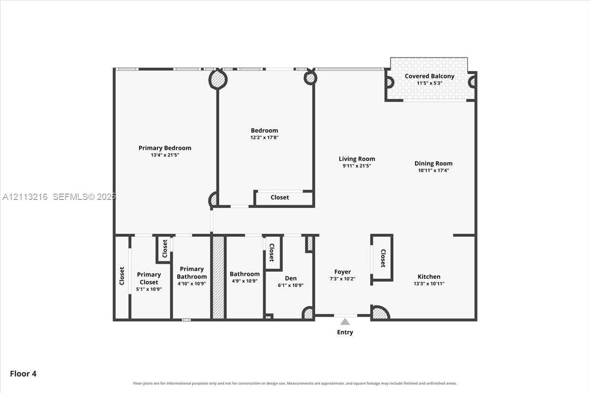 900 Bay Drive, #425, Miami Beach, FL 33141 Floor plan