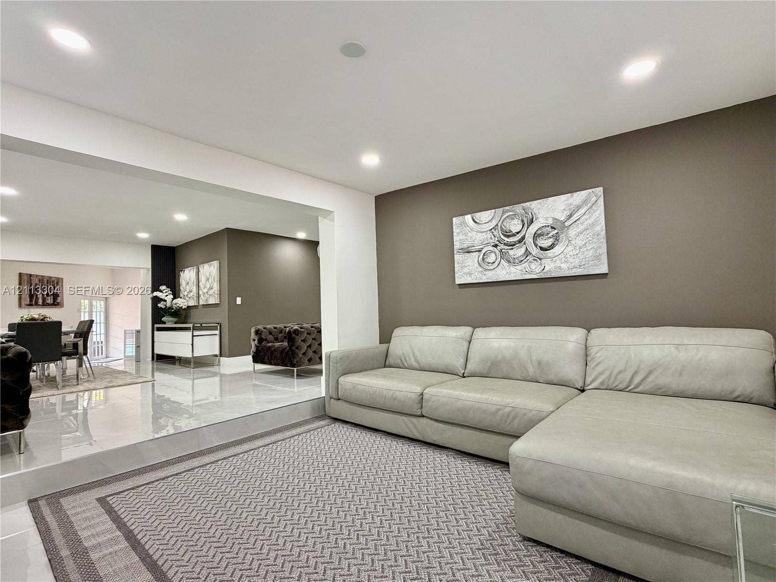 1810 SW 5th Avenue, #n/a, Miami, Miami, FL 33129 Polished tile flooring, recessed ceiling lighting, and contrasting accent walls