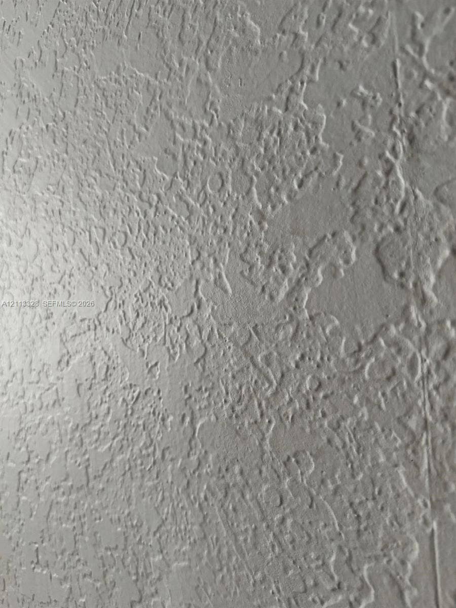 Hallandale Beach, FL 33009 Interior wall featuring a neutral, monochromatic hand-applied knockdown texture finish