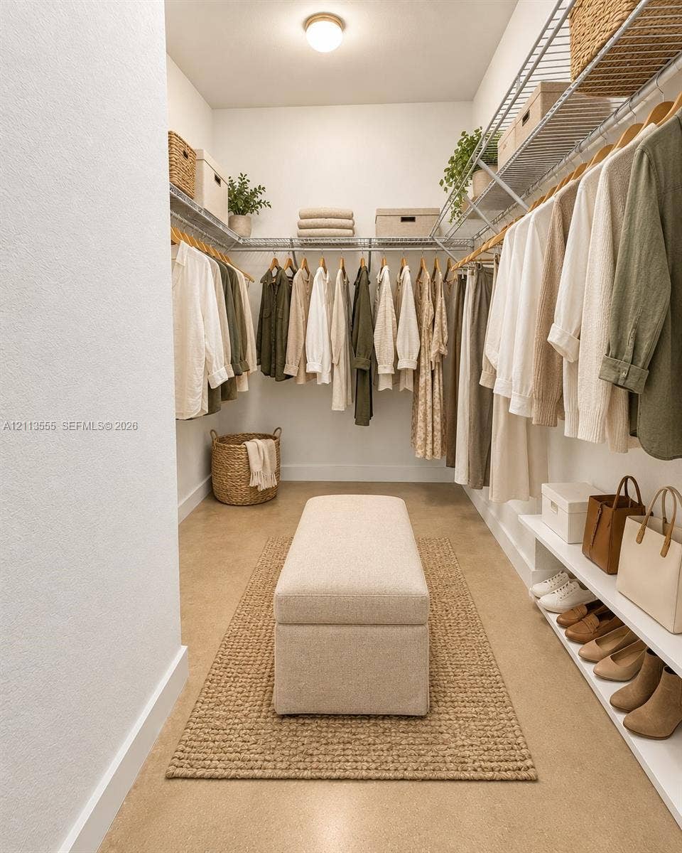 104 NW 31st Avenue, Fort Lauderdale, Fort Lauderdale, FL 33311 Walk-in closet featuring multi-level wire shelving, integrated hanging rods, and lower-level shoe storage